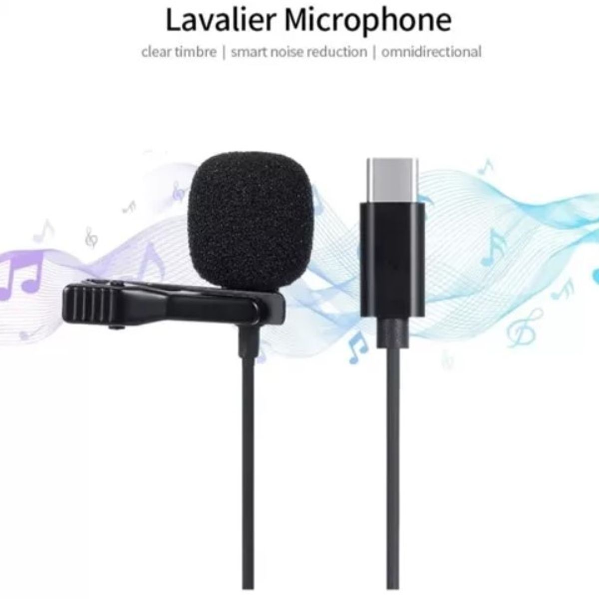 GENERICO - Microfono Lavalier Solapa Telefono Tipo C Con Entrada Fonos