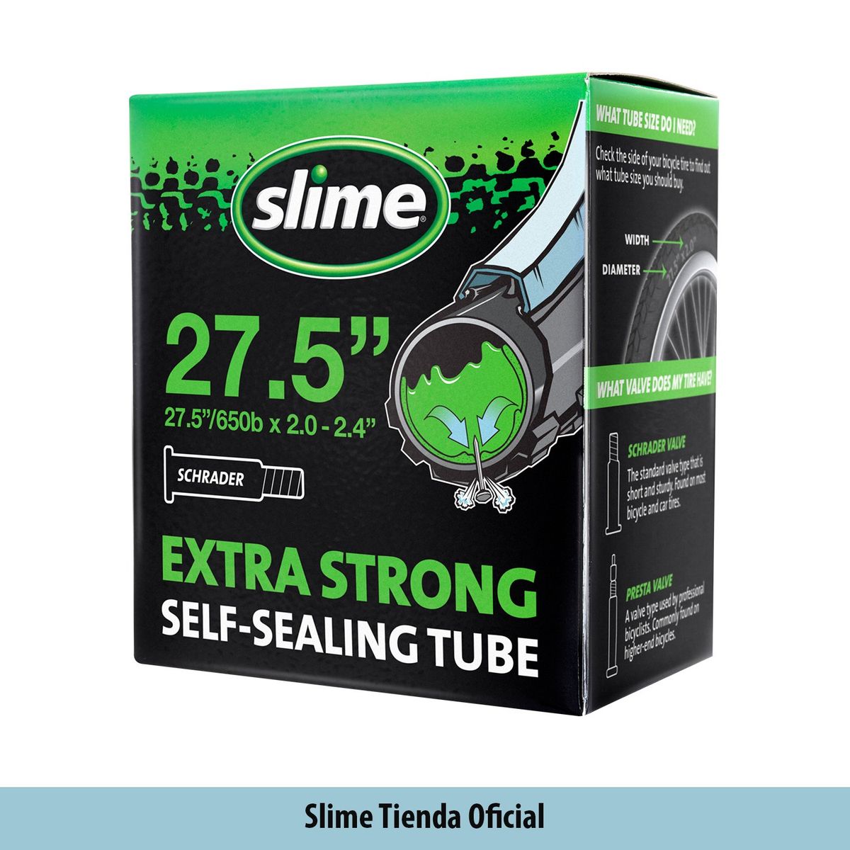 SLIME - Cámara Antipinchazo Aro 27.5-Mountain Bike