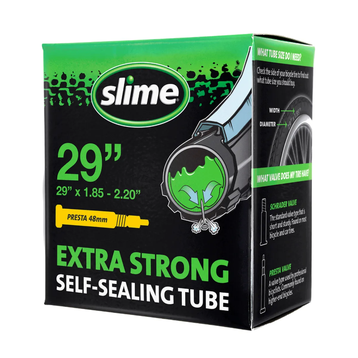 SLIME - Cámara Antipinchazo Aro 29-Mountain Bike Valvula Presta
