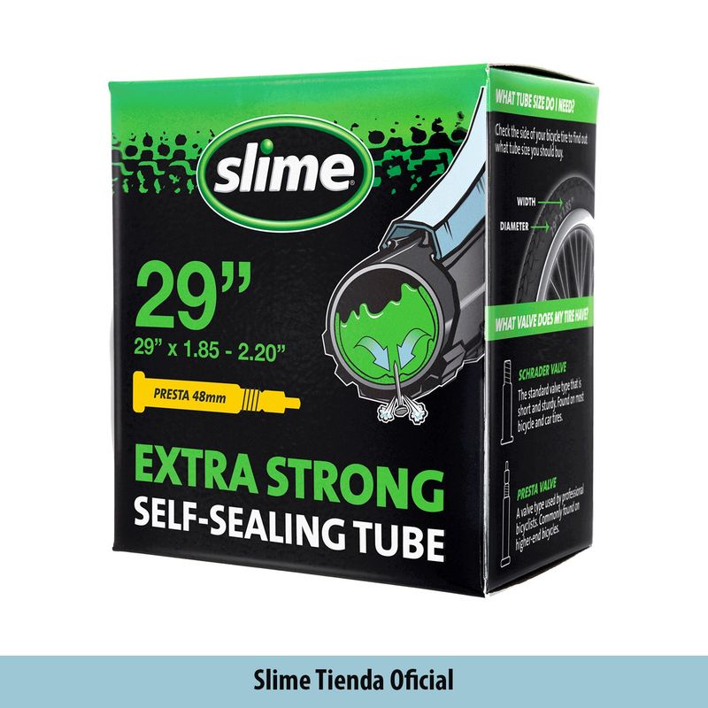 SLIME - Cámara Antipinchazo Aro 29-Mountain Bike Valvula Presta