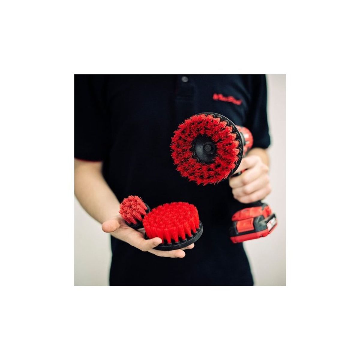 MAX SHINE - Cepillo De Taladro Para Limpieza De Alfombra Maxshine 4''