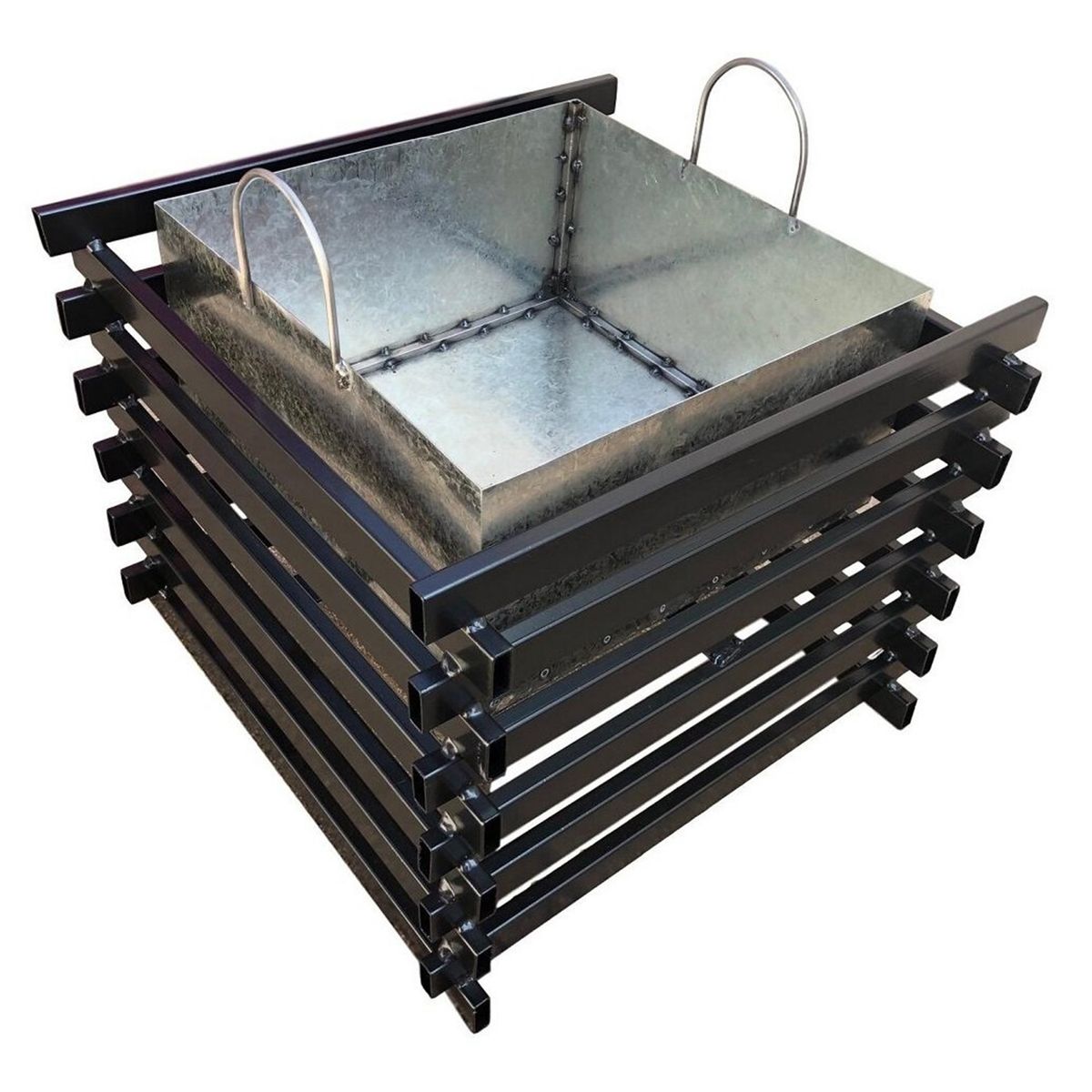 KAS - Brasero Fogón De Fierro Cuadrado