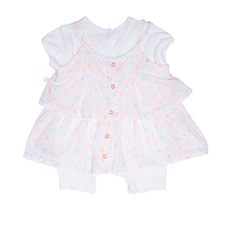 PILLIN - Conj Bebé Algodón Verano Niña Blanco PILLIN