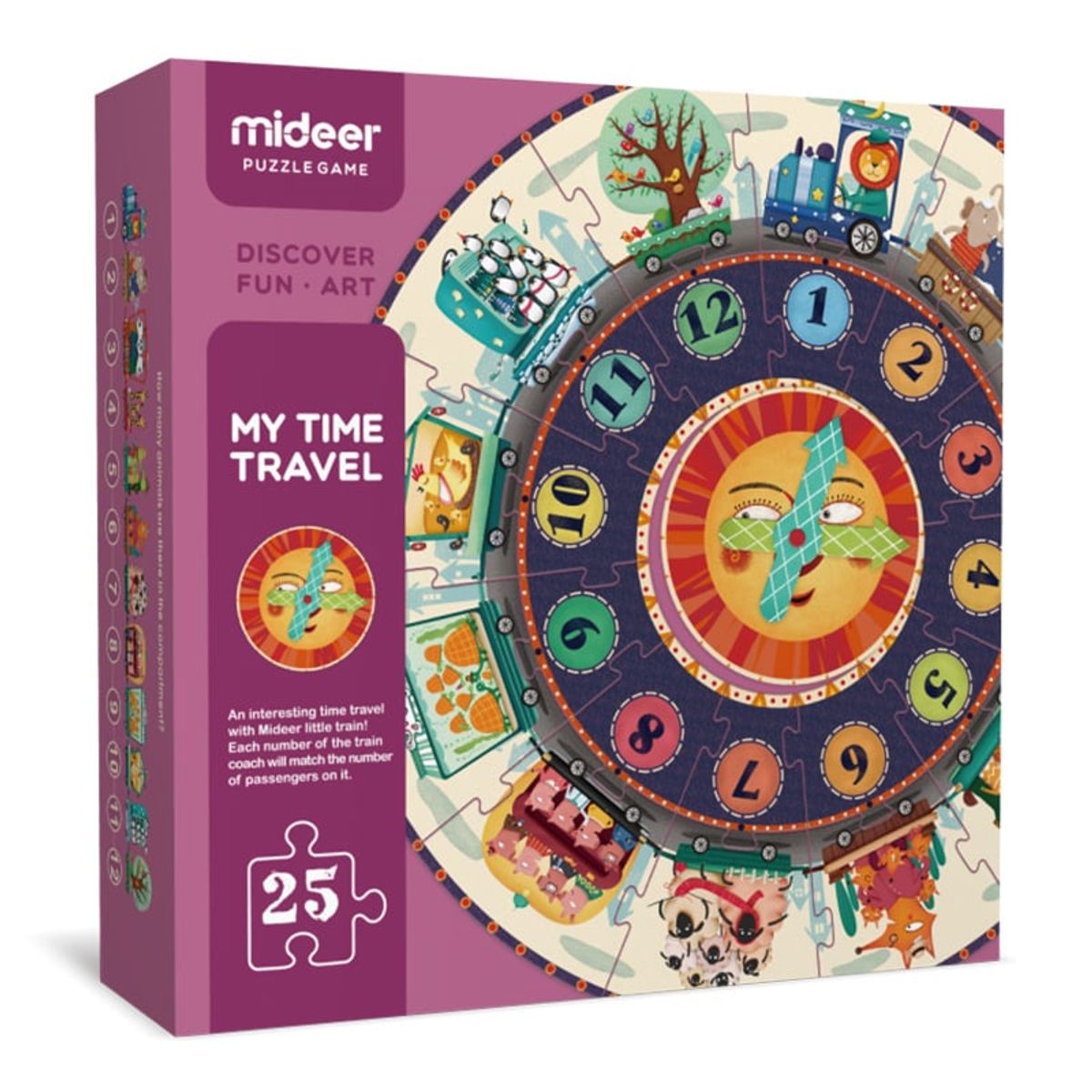 MIDEER - Puzzle tiempo de viajar 25 piezas