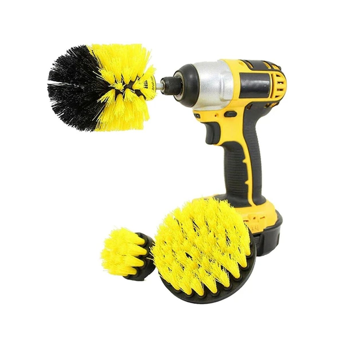 SOHOGAR - Cepillos de limpieza de auto y hogar para taladro 3 piezas