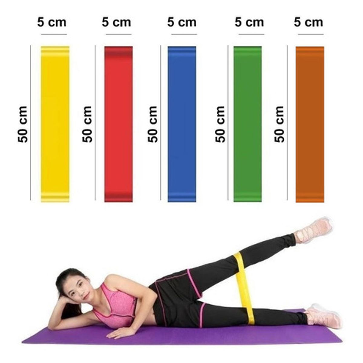 SOHOGAR - Set de 5 bandas elásticas circulares