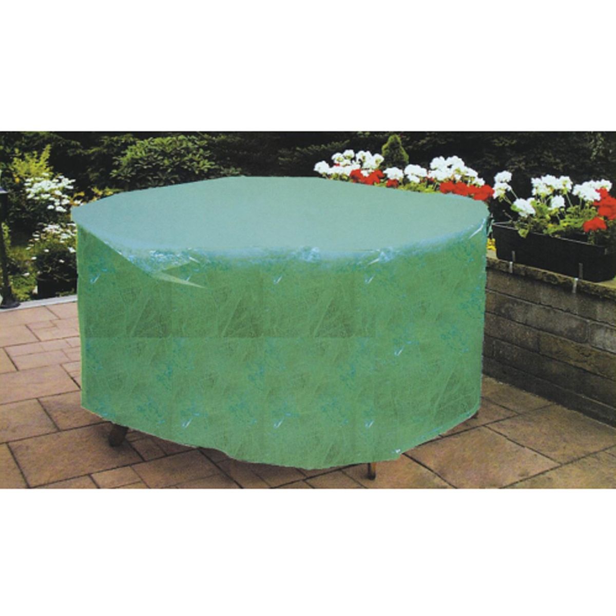 HOME ESSENTIALS - Funda protectora para mesa de terraza redonda
