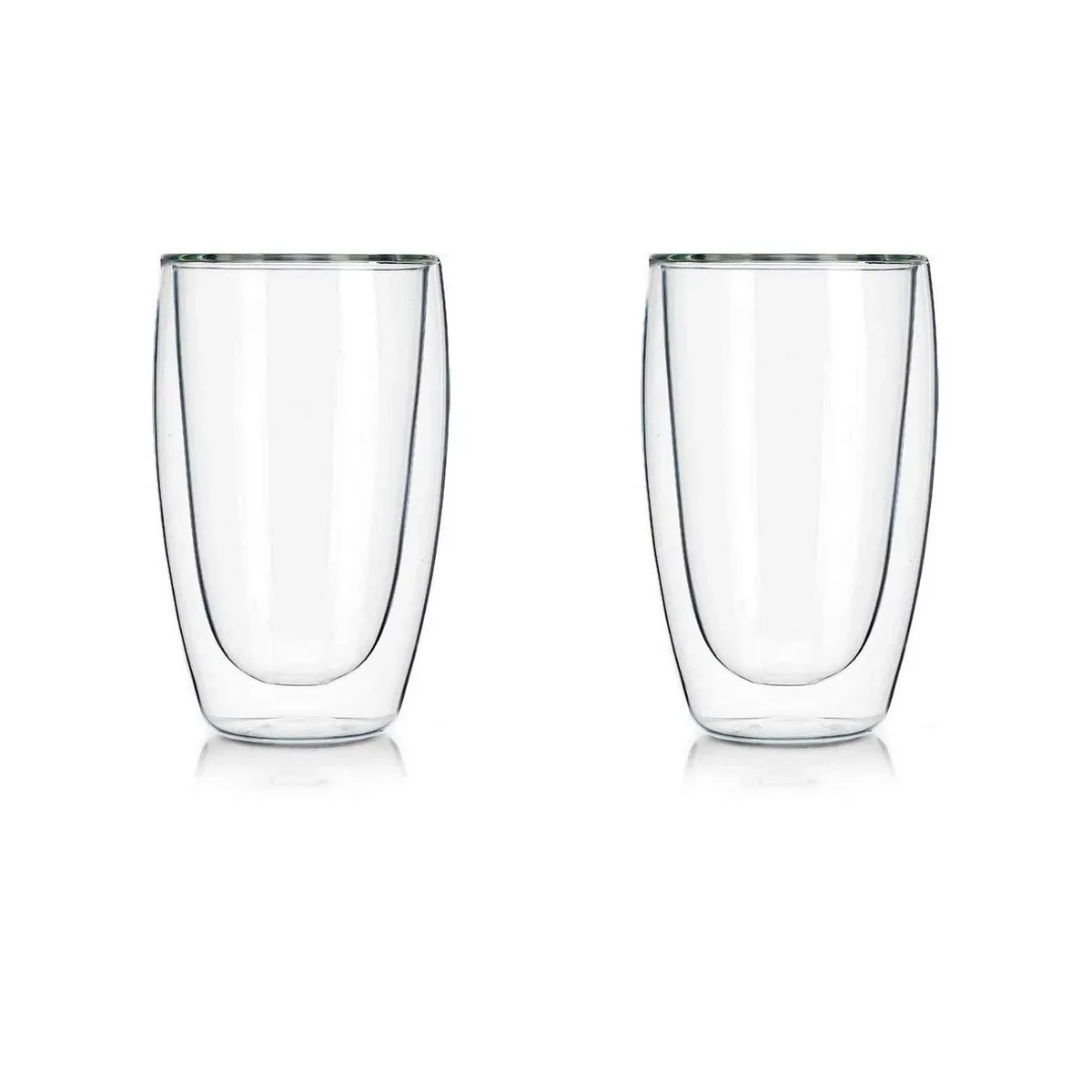 SOHOGAR - Set 2 vasos de café vidrio doble pared 400 mlo