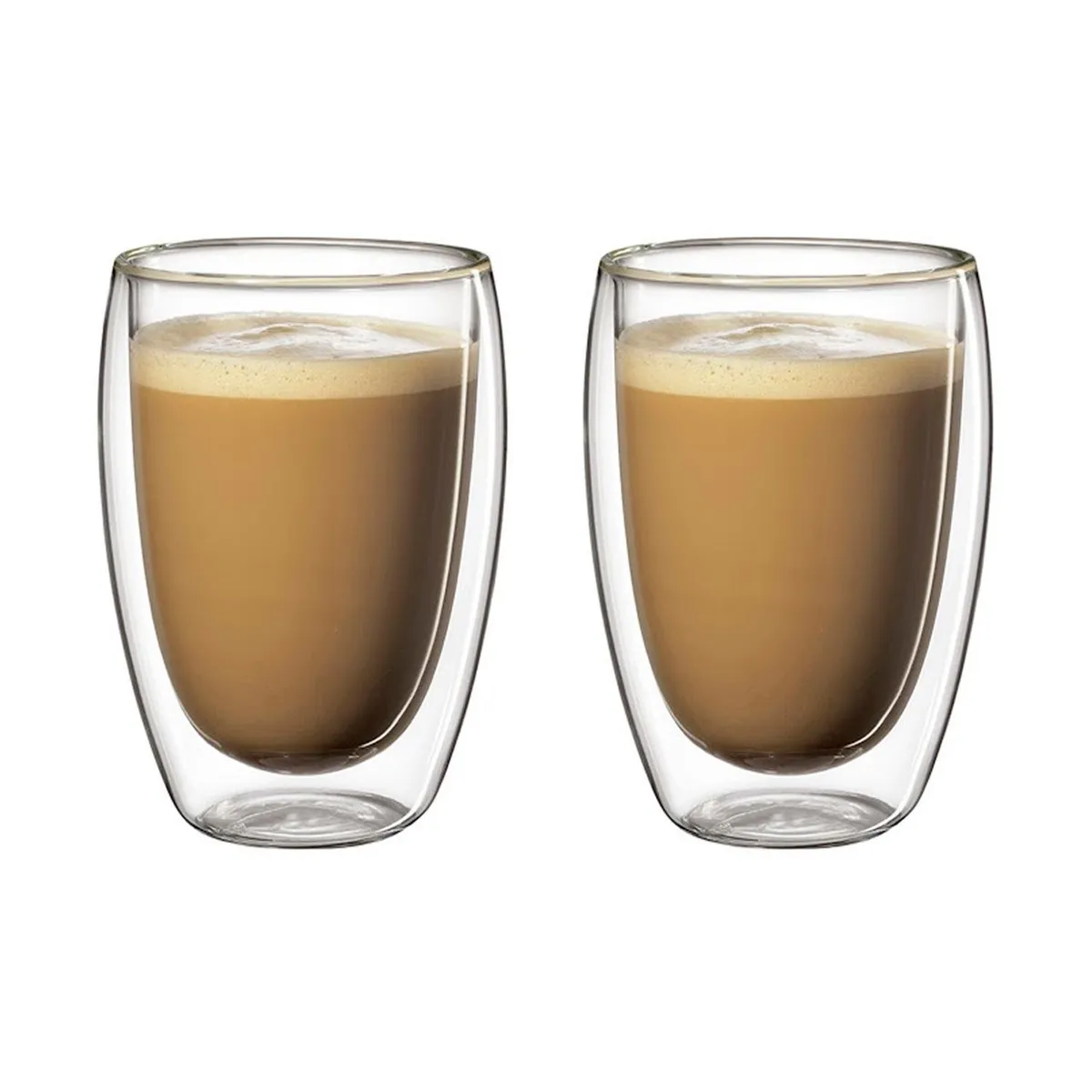 SOHOGAR - Set 2 vasos de café vidrio doble pared 400 mlo