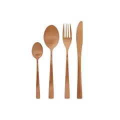 URBAN PRODUCTS - SET DE CUBIERTOS 16 PCS ACERO INOXIDABLE COLOR COBRE