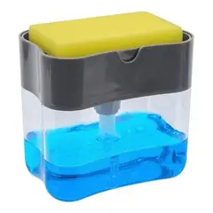GENERICO - Dispensador lavaloza con soporte de esponja + esponja regalo