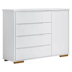 JUEGOS MAGICOS - Comoda 4 cajones y puerta de madera
