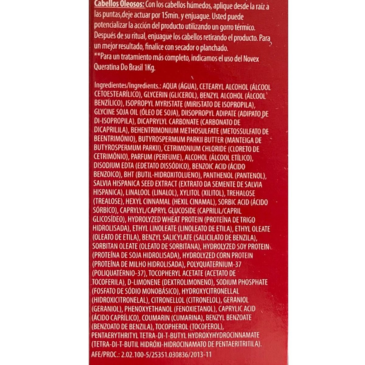 NOVEX - Tratamiento Novex Recarga De Keratina Brasileña 80gr