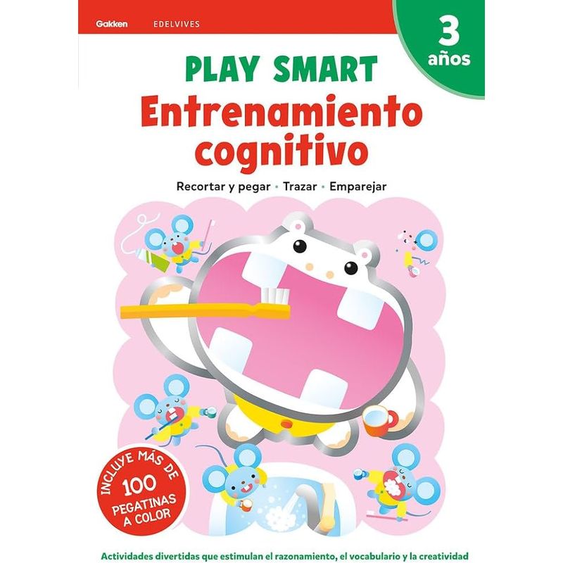 EDELVIVES - Libro Play Smart - 3 Años. Cuad 1. Entrenamiento Cognitivo