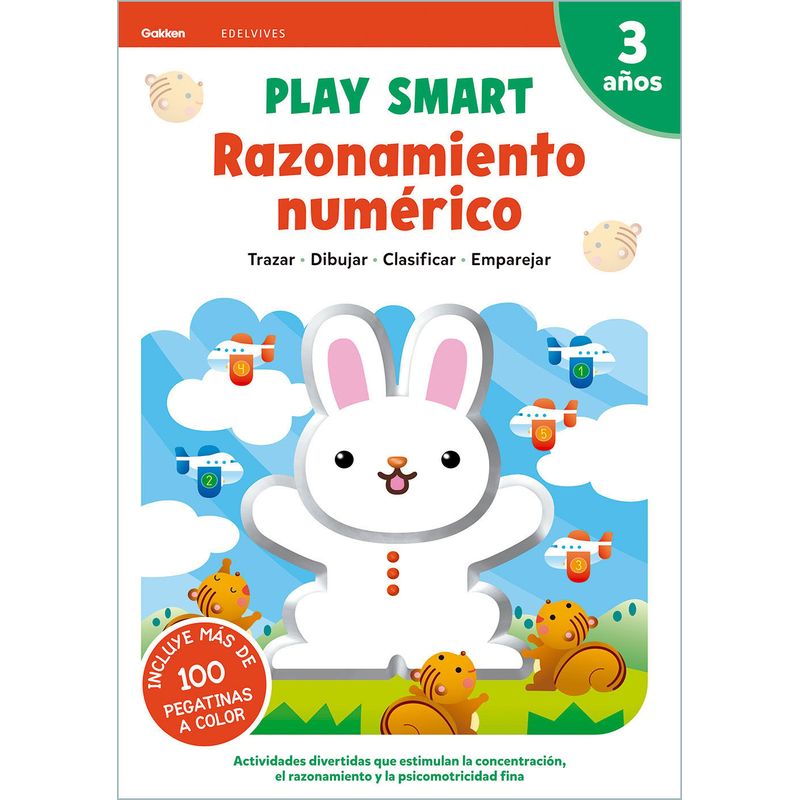 EDELVIVES - Libro Play Smart - 3 Años. Cuad 4. Razonamiento Numérico