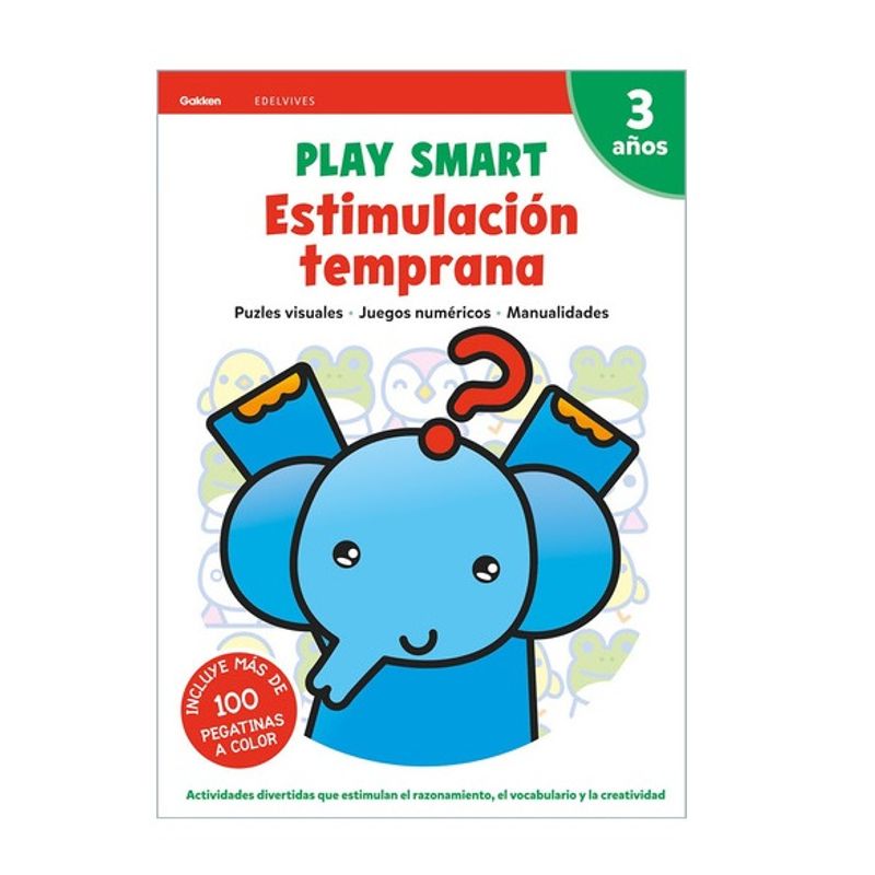 EDELVIVES - Libro Play Smart - 3 Años. Cuad 3. Estimulación Temprana