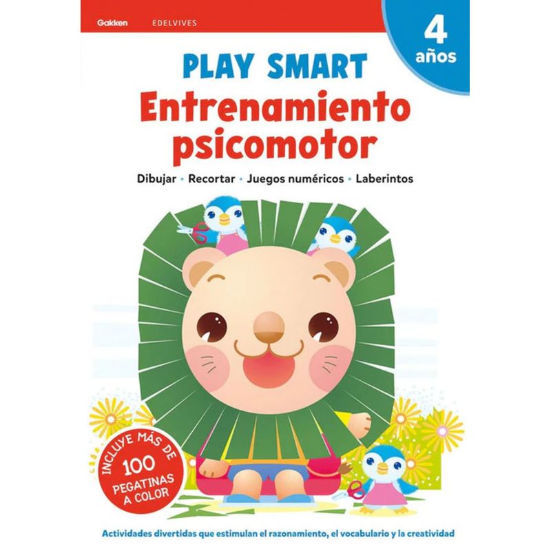 EDELVIVES - Libro Play Smart - 4 Años. Cuad 1. Entrnamiento Psicomotor