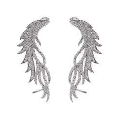 ZUZA COLLECTION - Aros Ear Cuff Fuego Grande - Plata 925 con Circones.