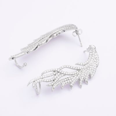 Imagen 2 del producto Aros Ear Cuff Fuego Grande - Plata 925 con Circones.
