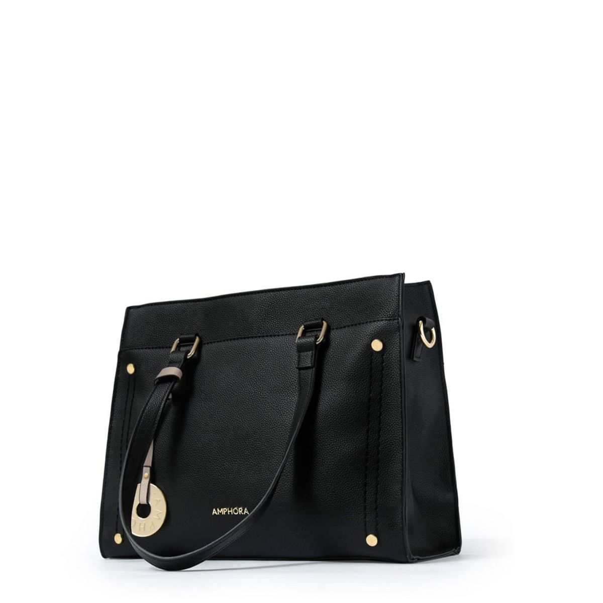 AMPHORA - Cartera tote tres divisiones alina mediana negro