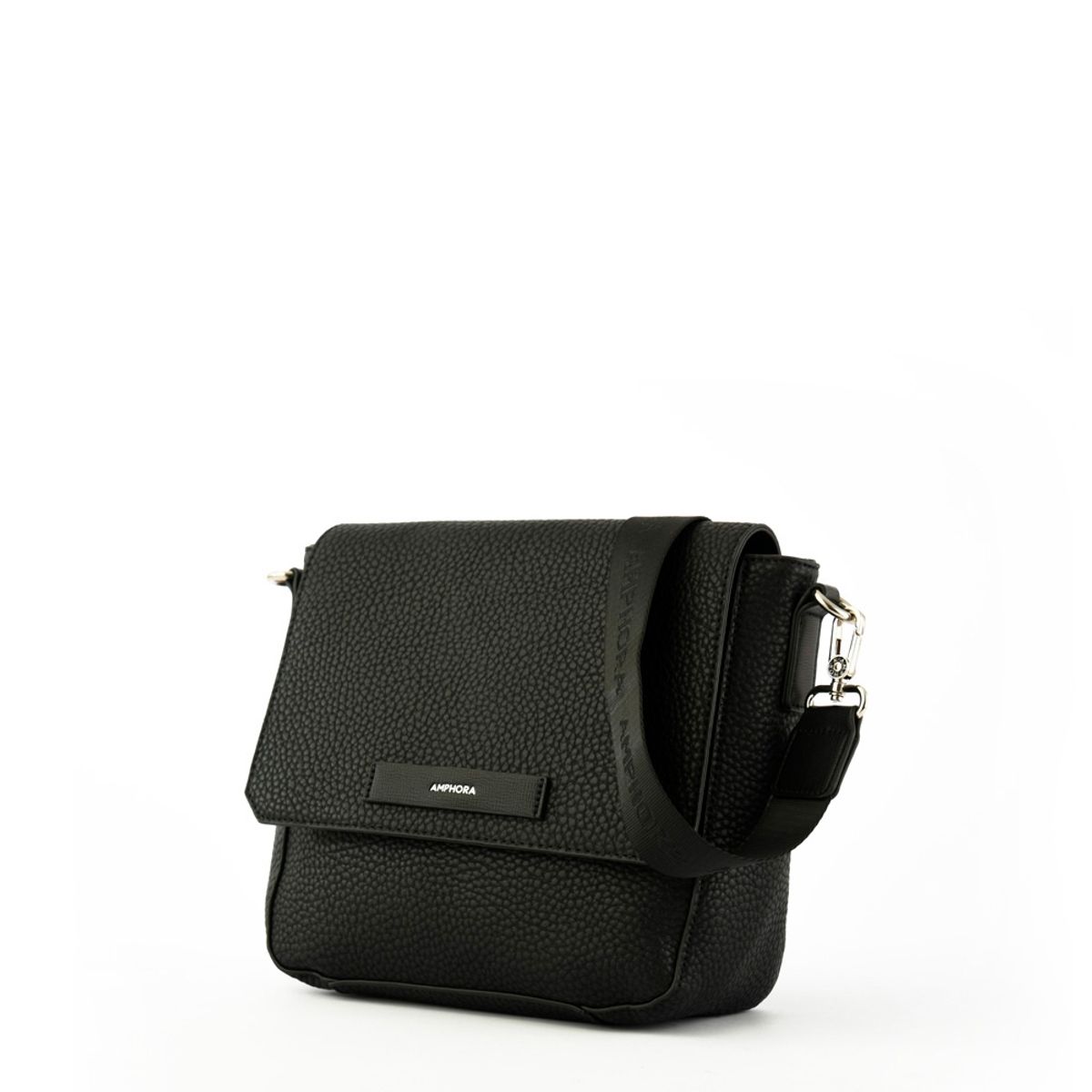 AMPHORA - Cartera bandolera mediana cameleon negro