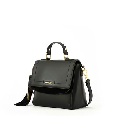 Imagen 2 del producto Cartera bandolera con tapa familie mediana negro