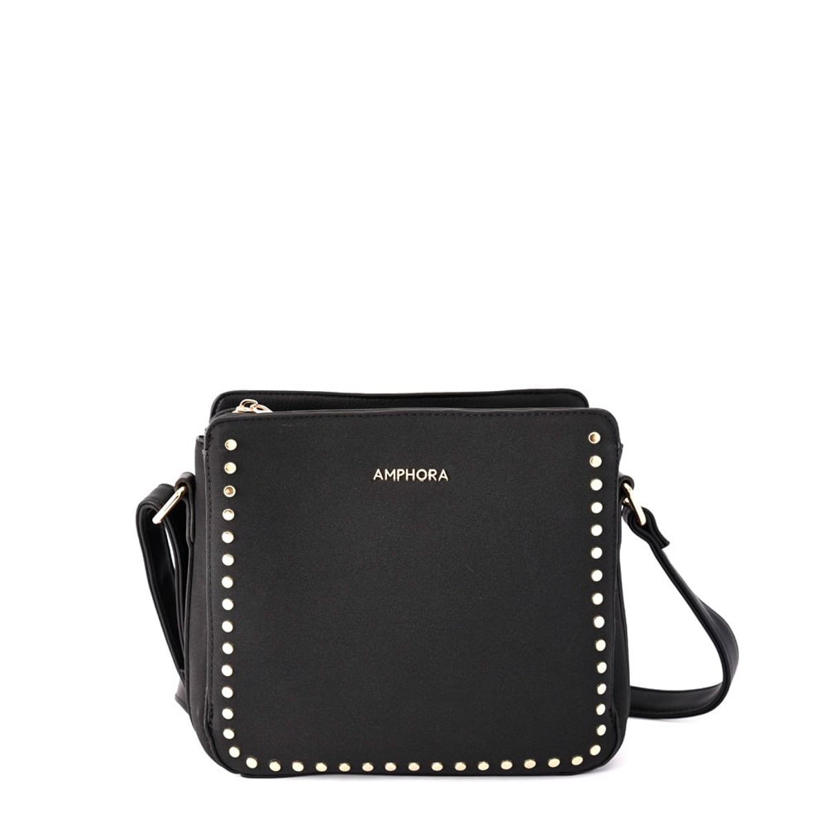 AMPHORA - Cartera bandolera pequeña amnia negro