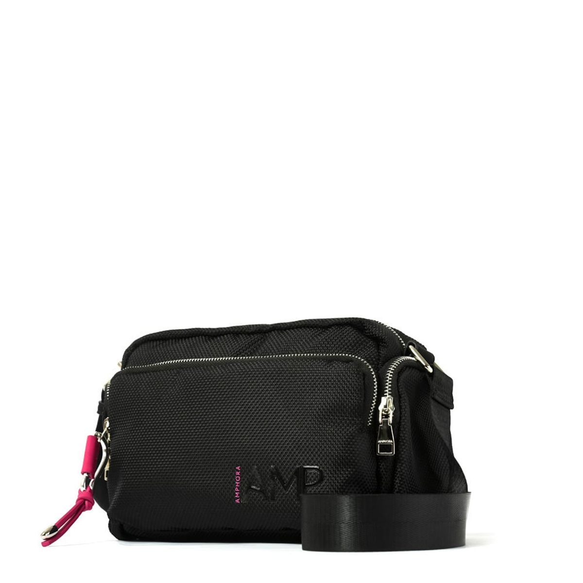 AMPHORA - Cartera bandolera mediana oblina negro