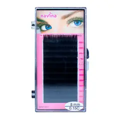COSMETICAVAL - Caja pestañas una a una Navina 15C 8mm