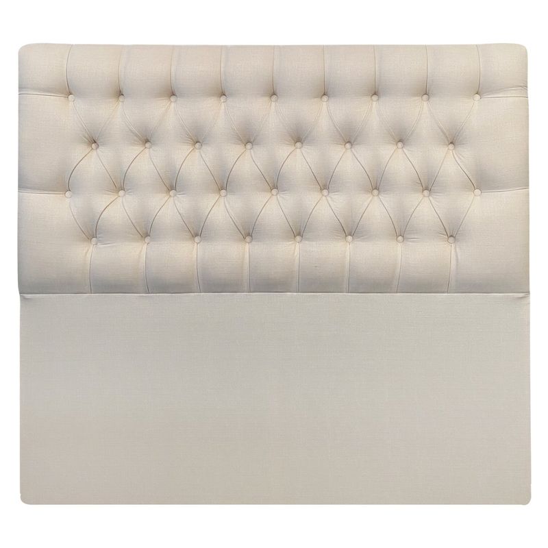 ESPACIO HOGAR - Respaldo De Cama Capitone Super King Lino Crema