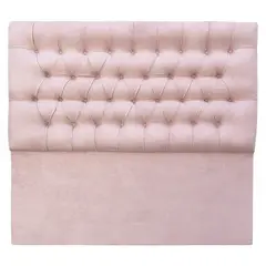 ESPACIO HOGAR - Respaldo De Cama Capitoné 15 P Felpa Rosado Claro