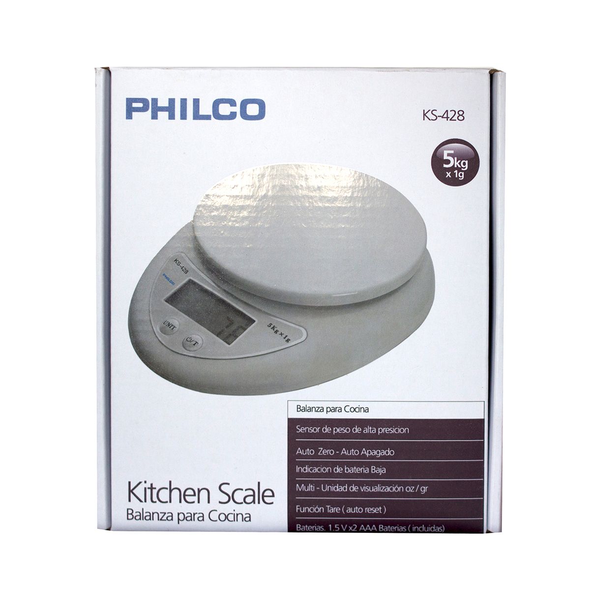 PHILCO - Balanza Digital Cocina 5KG Philco Ks-428