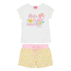BARBIE - PIJAMA BLANCO FULL PRINT