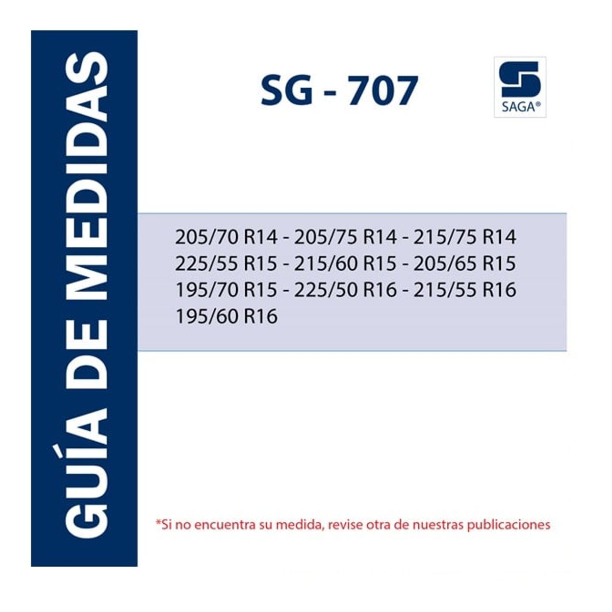 SAGA - Cadenas para Nieve montaje Rápido SG707