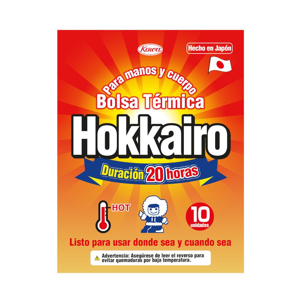 HOKKAIRO - Calentador Hokkairo - Bolsa Térmica 10 unidades
