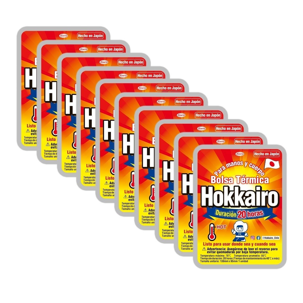 HOKKAIRO - Calentador Hokkairo - Bolsa Térmica 10 unidades