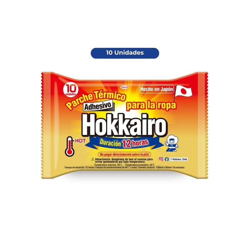 HOKKAIRO - Hokkairo Adhesivo - Parche Térmico 10 unidades