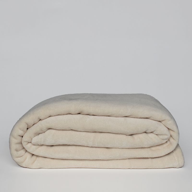 HOHOS CASA - Frazada 2 plazas polar microfibra 280 gr/M2, color Camel