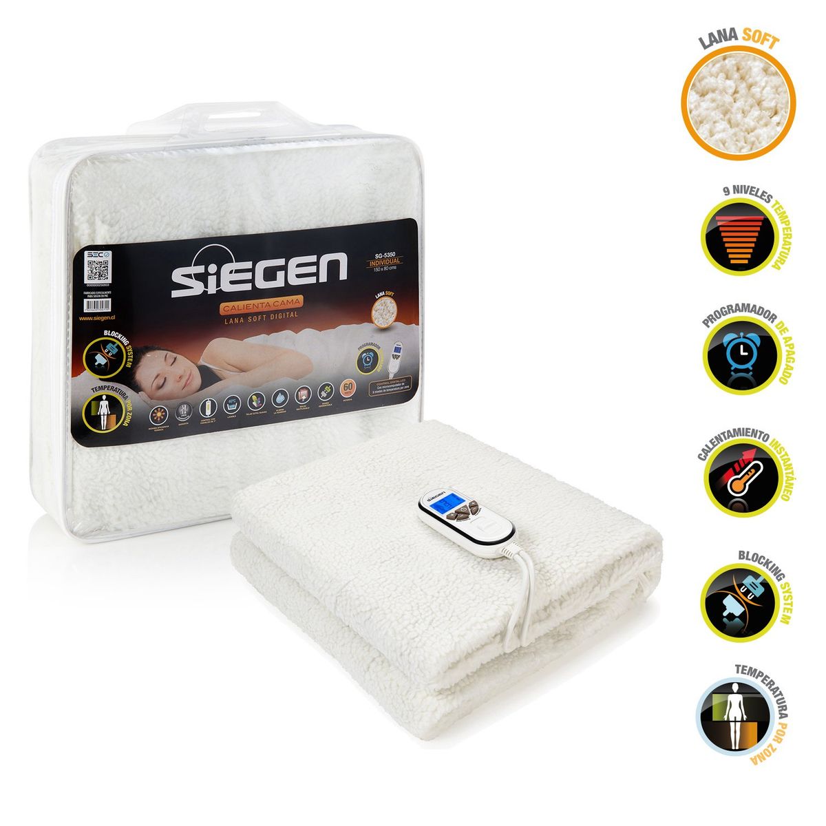 SIEGEN - Calientacama Individual SG-5350