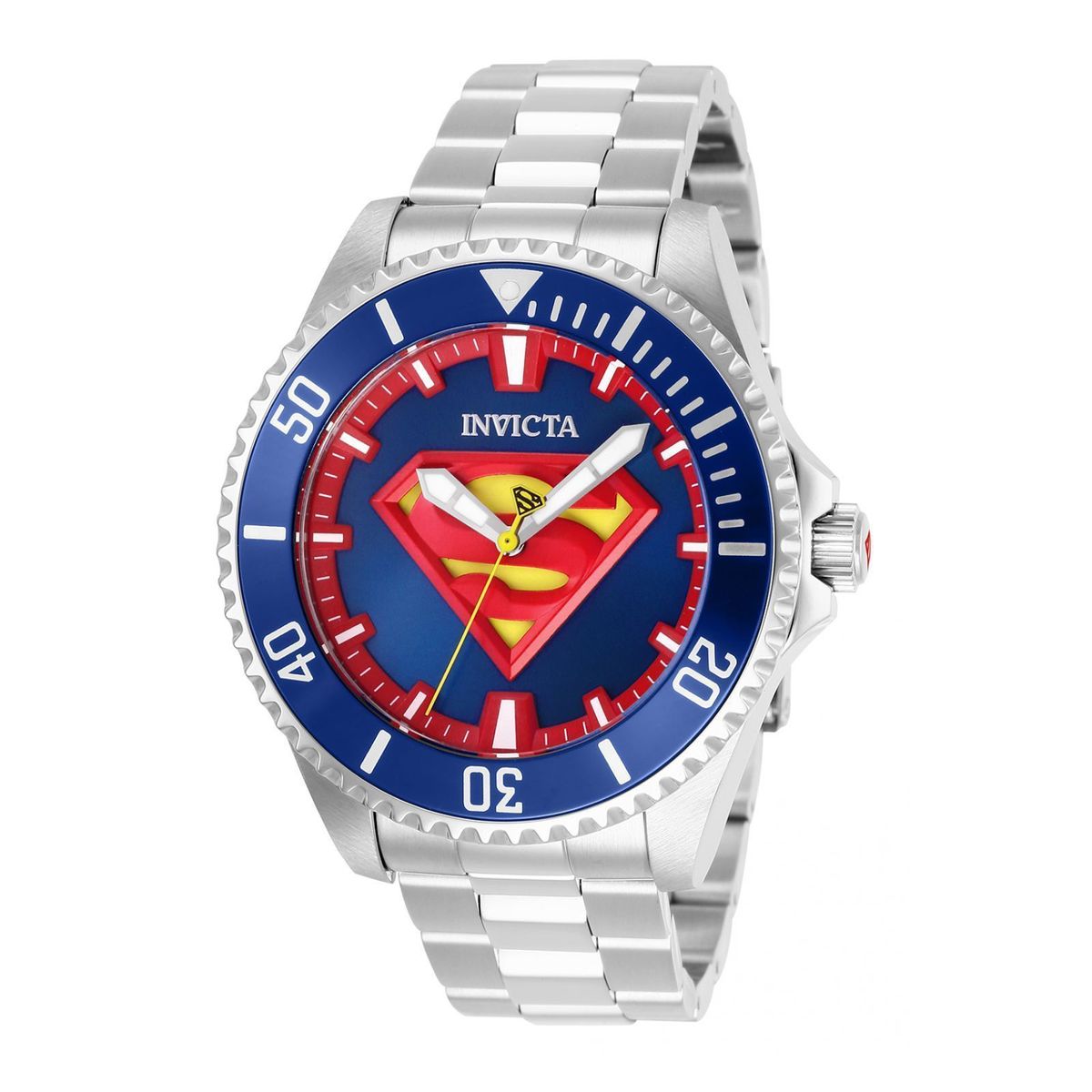 INVICTA - Reloj Invicta Hombre DC Comics Superman 26896 Acero inoxidable plateado