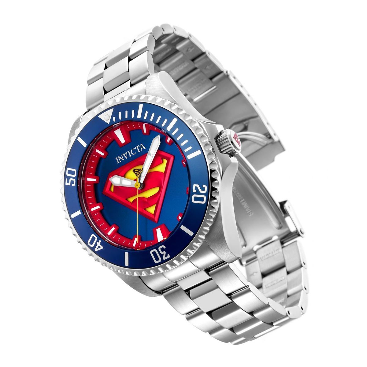 INVICTA - Reloj Invicta Hombre DC Comics Superman 26896 Acero inoxidable plateado