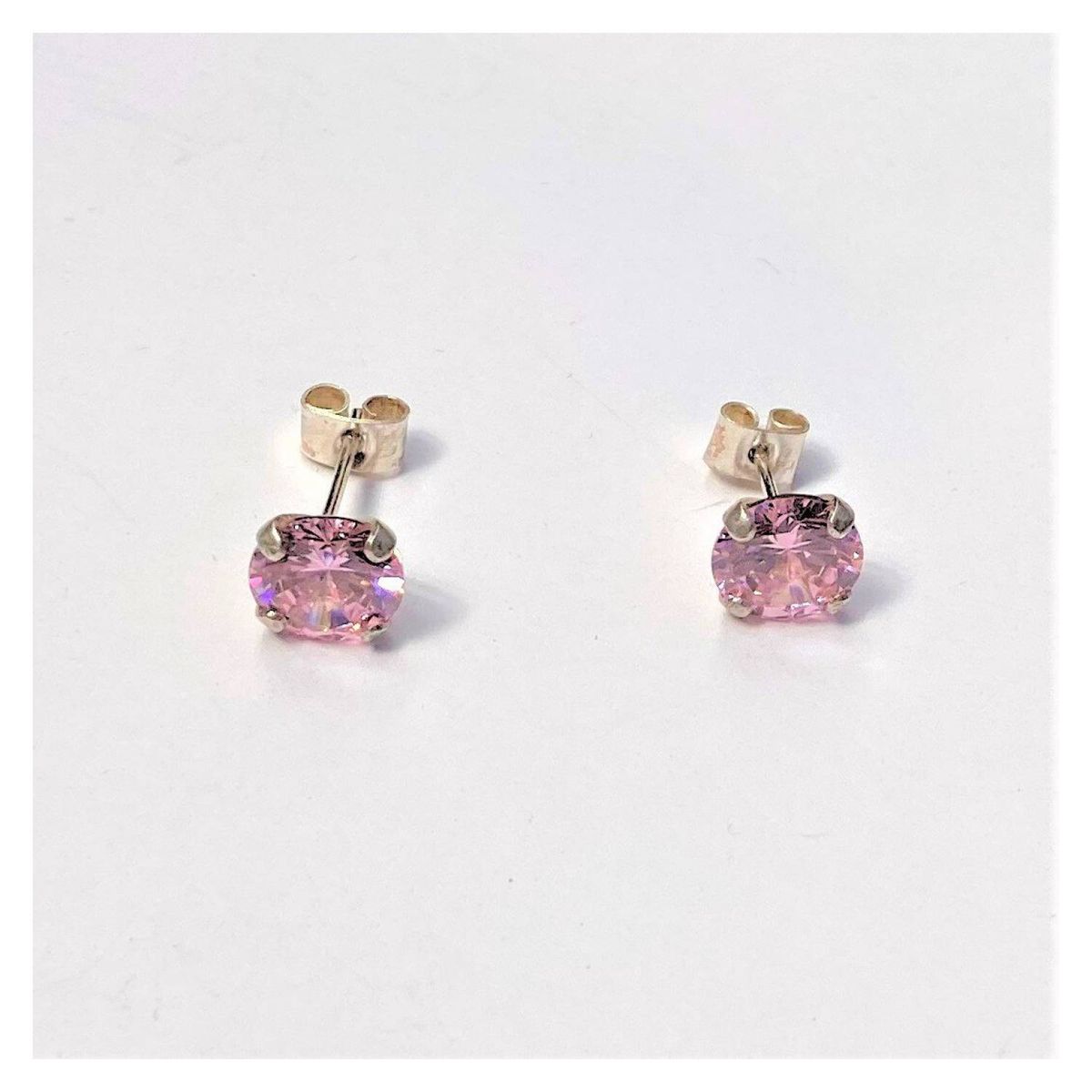 AMKALE - Aro Circon Plata 8mm Rosado