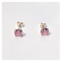 Aro Circon Plata 8mm Rosado