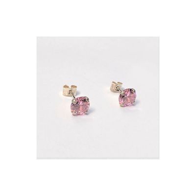 Imagen 2 del producto Aro Circon Plata 8mm Rosado