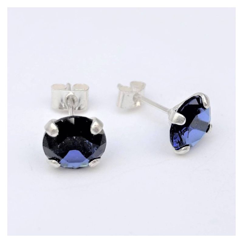 AMKALE - Aro Circon Plata 8mm Azul