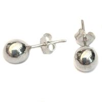 Aros Plata Esferas 8mm