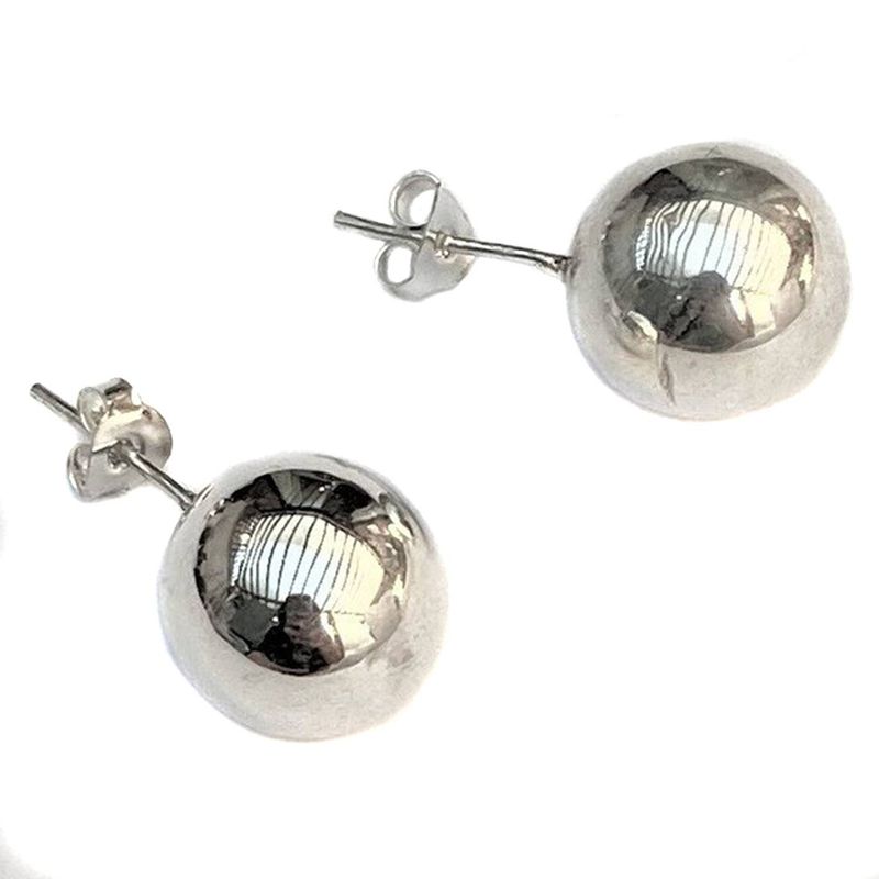 AMKALE - Aros Plata Esfera 12mm