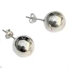 AMKALE - Aros Plata Esfera 12mm