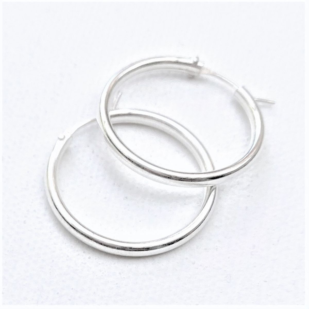 AMKALE - Aros Plata Argolla 28mm