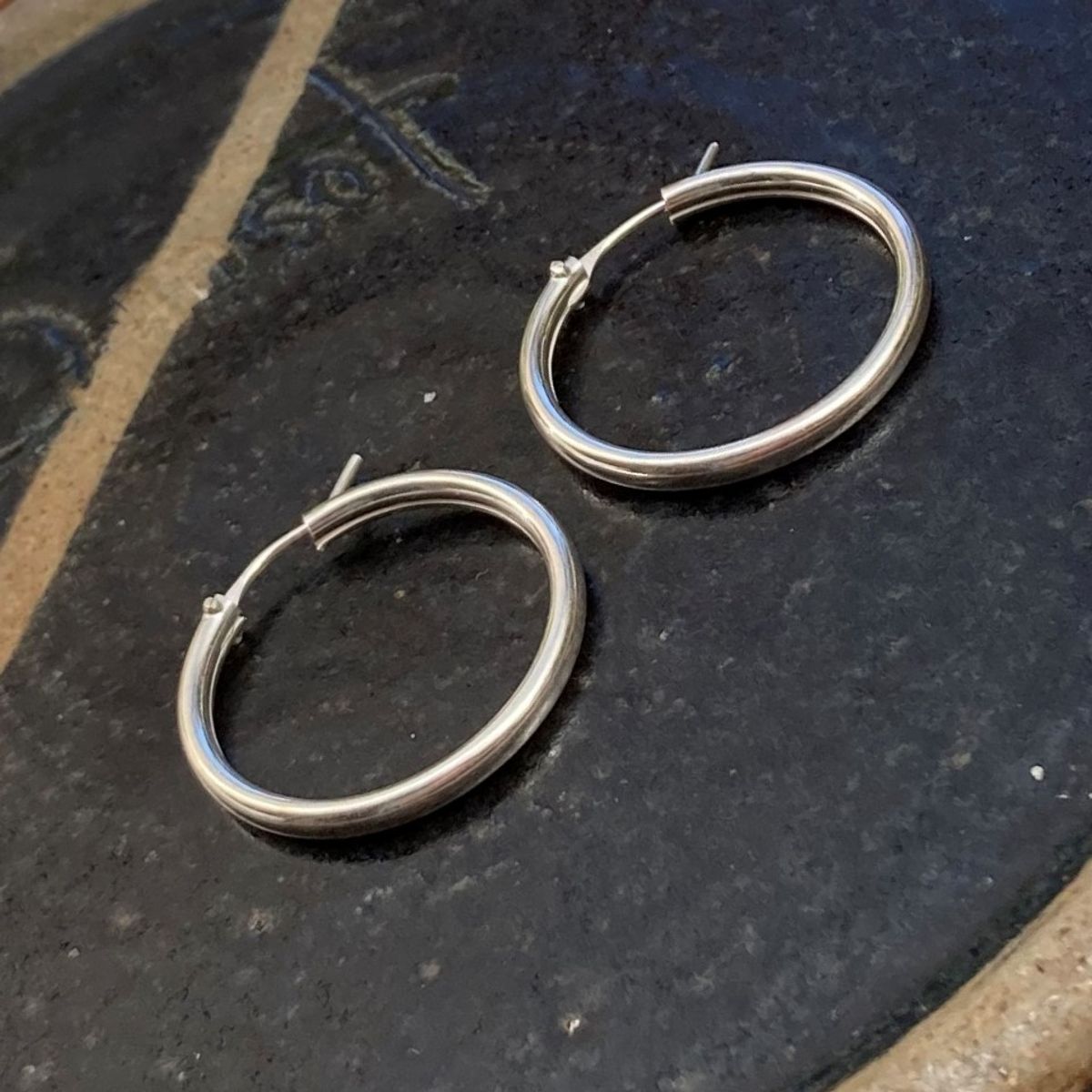 AMKALE - Aros Plata Argolla 28mm